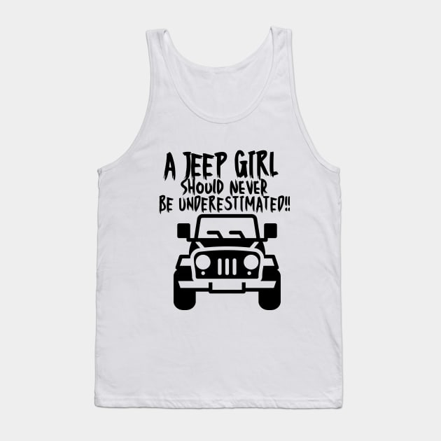 A jeep girl should never be underestimated! Tank Top by mksjr